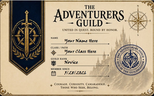 Official Crest of Membership: The Adventurers Guild